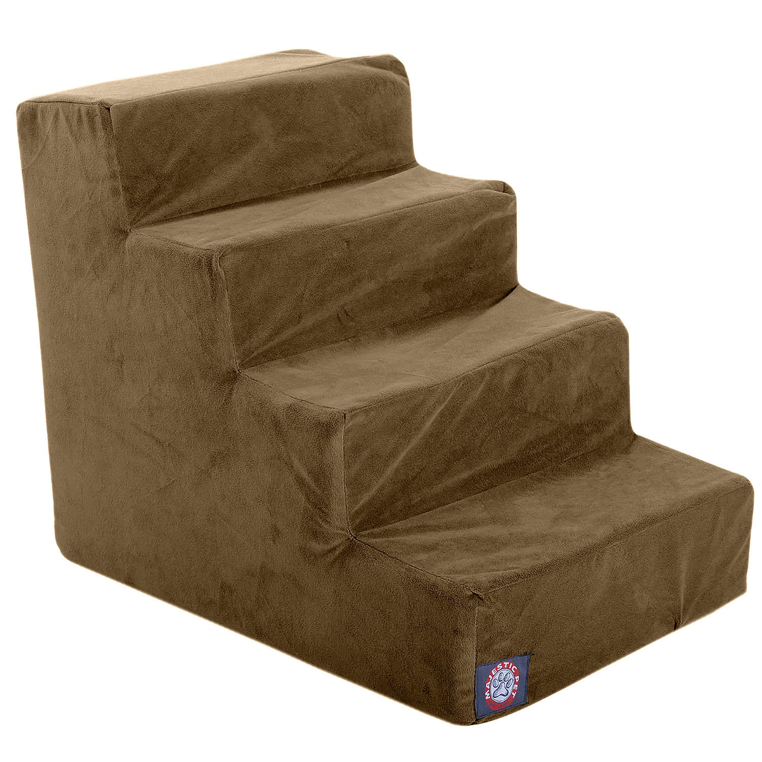 Majestic Pet 4-Step Suede Portable Pet Stairs (Chocolate)
