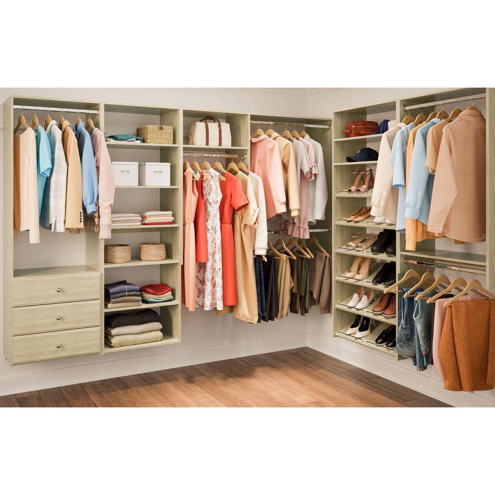 Closet Evolution HG26 Elite 25.125 in. W Harvest Grain Wood Tower Closet System