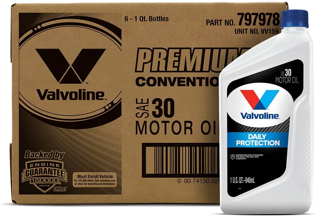 Valvoline Daily Protection SAE 30 Conventional Motor Oil 1 QT. Case of 6