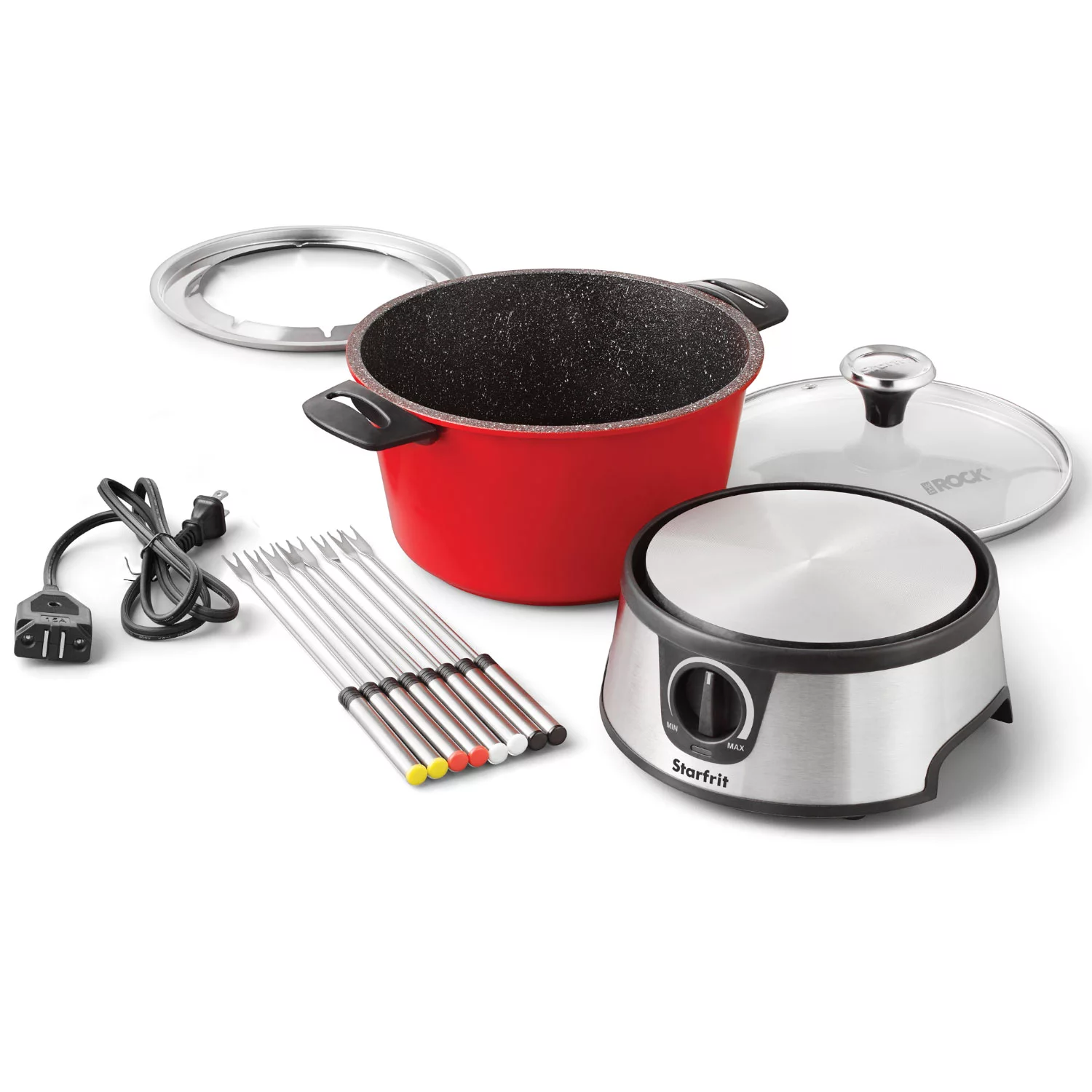 The Rock by Starfrit 3.2-Quart Electric Fondue Set. One Size