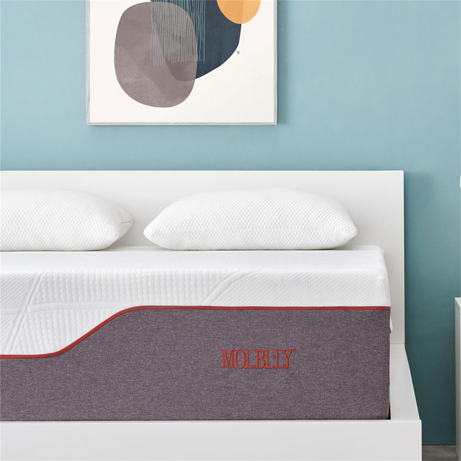 Molblly 10 inch Medium Gel Memory Foam Mattress in a Box.Queen Mattress