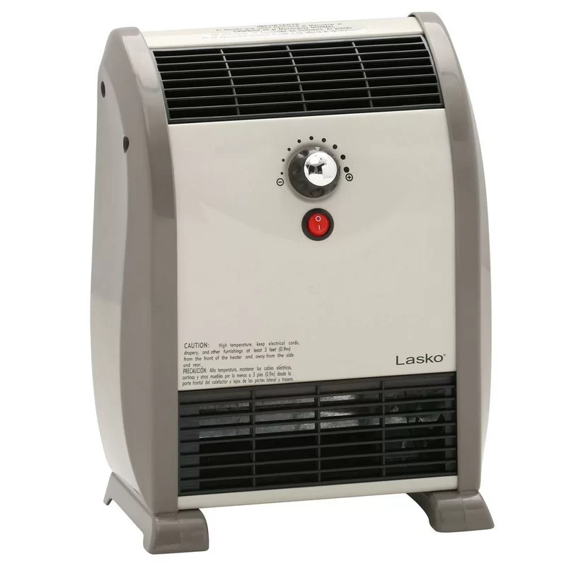 Lasko 5812 Automatic Air Flow 1500-Watt Electric Convection Portable Space Heater with Tip-Over Safety Switch