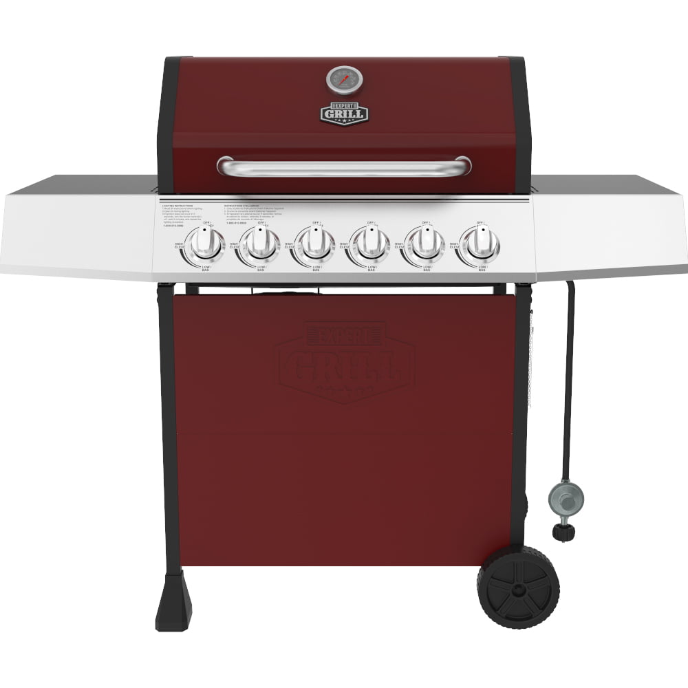 Expert Grill 6 Burner Propane Gas Grill in Red