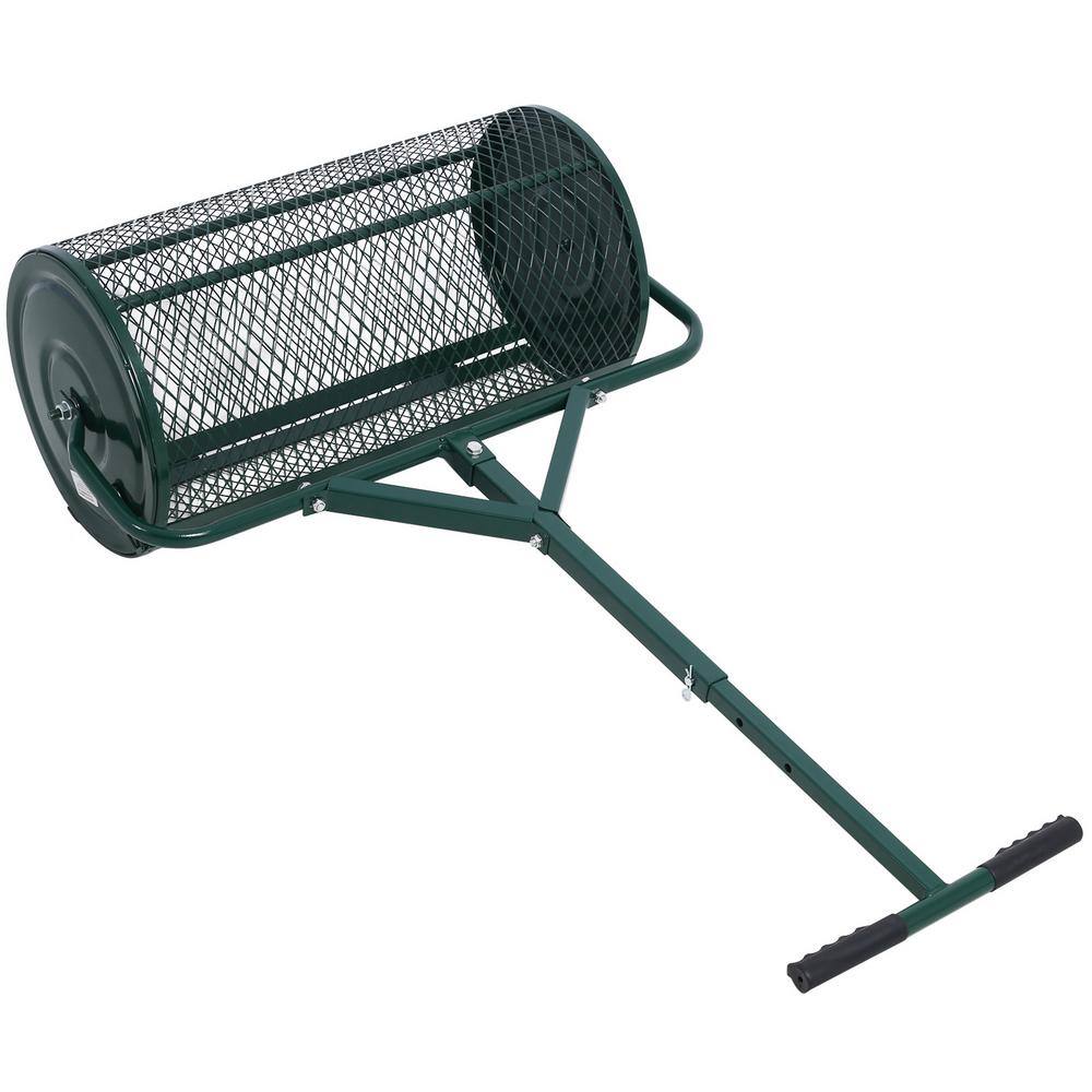Amucolo YeaD-CYD0-1W06 24 in. Peat Moss Spreader Compost Spreader Metal Mesh. T shaped Handle for Planting Seeding