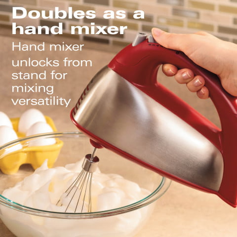 Hamilton Beach Classic Hand and Stand Mixer Red. 4 Quart. Model 64654
