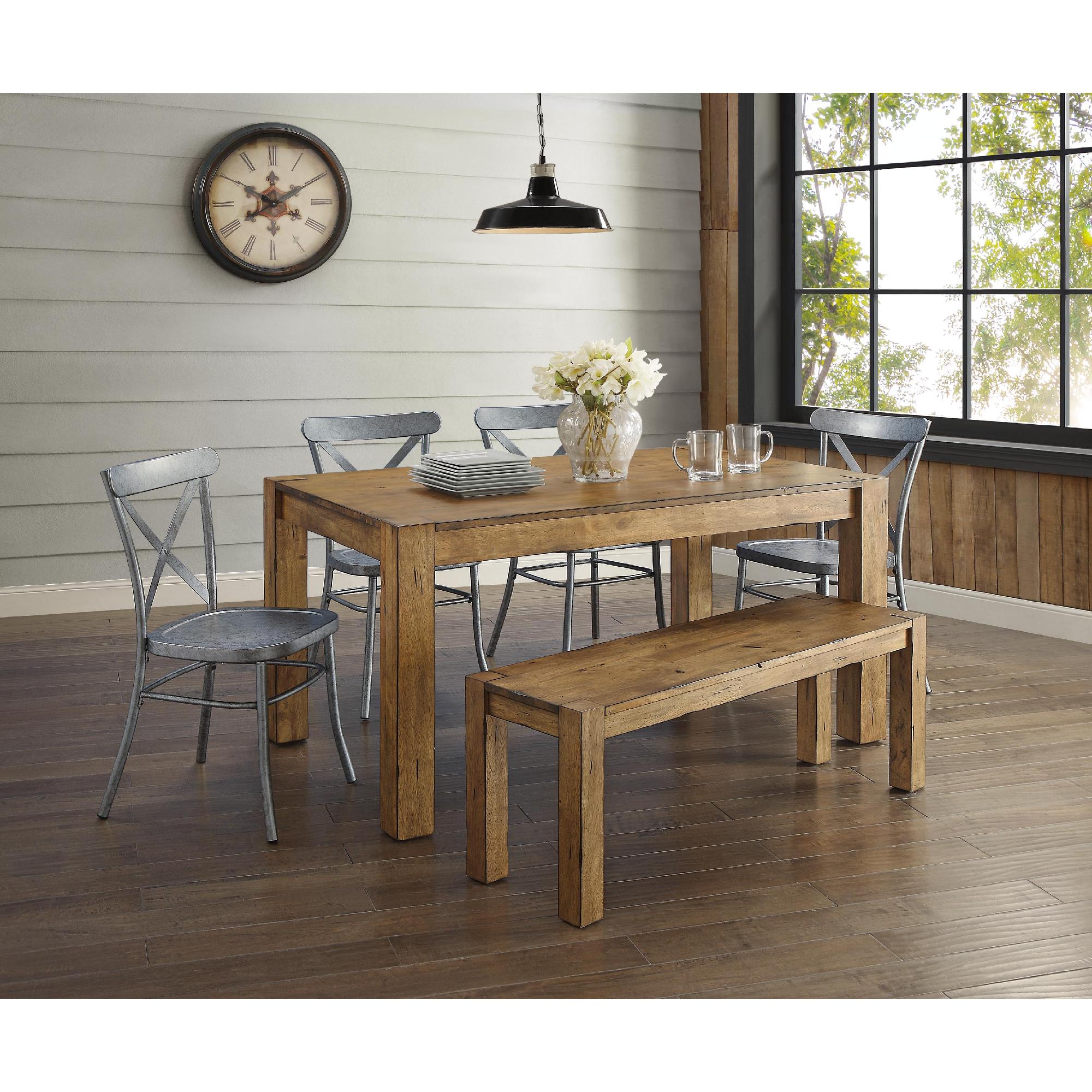 Better Homes and Gardens Collin Distressed Dining Chair. Set of 2. Multiple Finishes. Silver