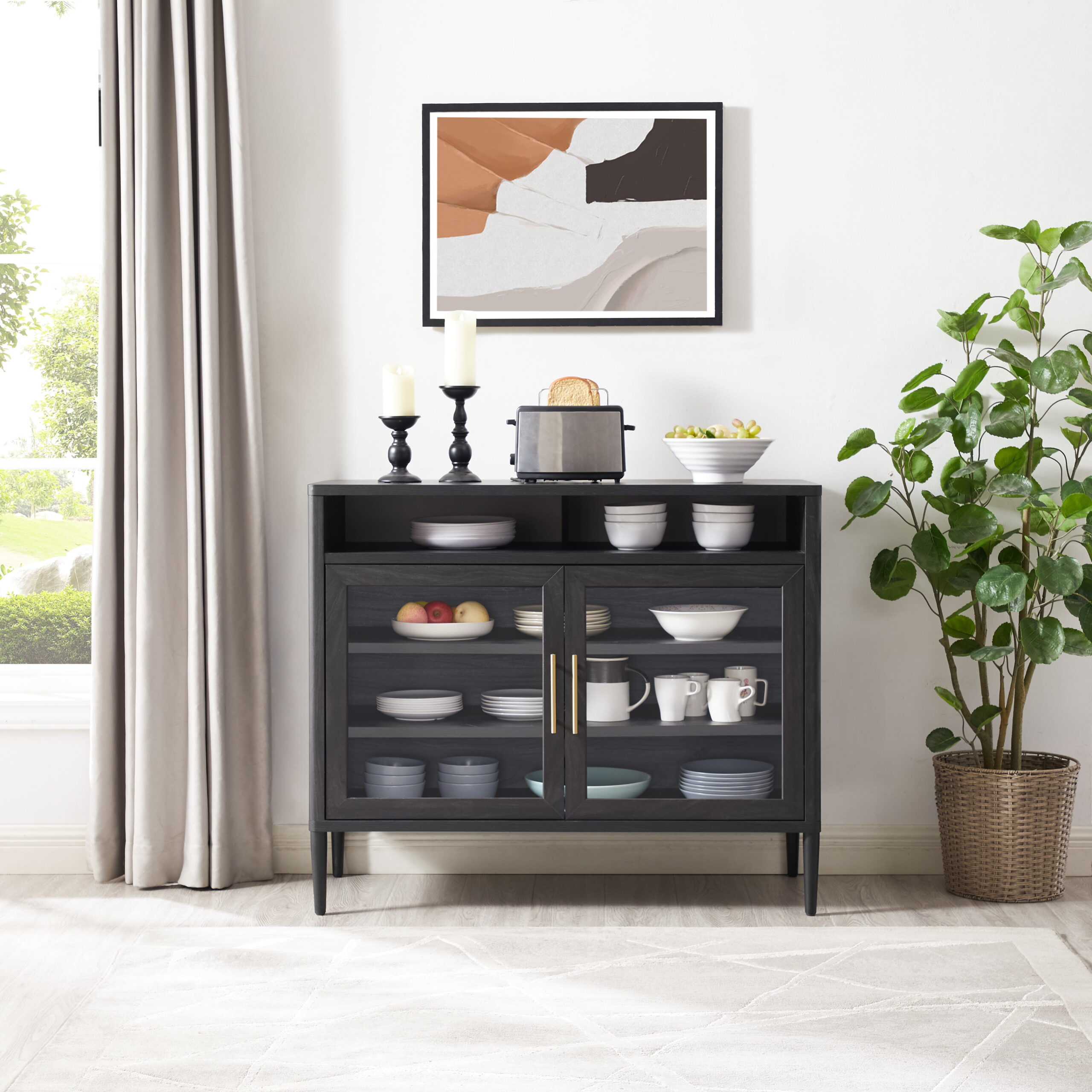 Better Homes & Gardens Storage Buffet 46 in. Charcoal