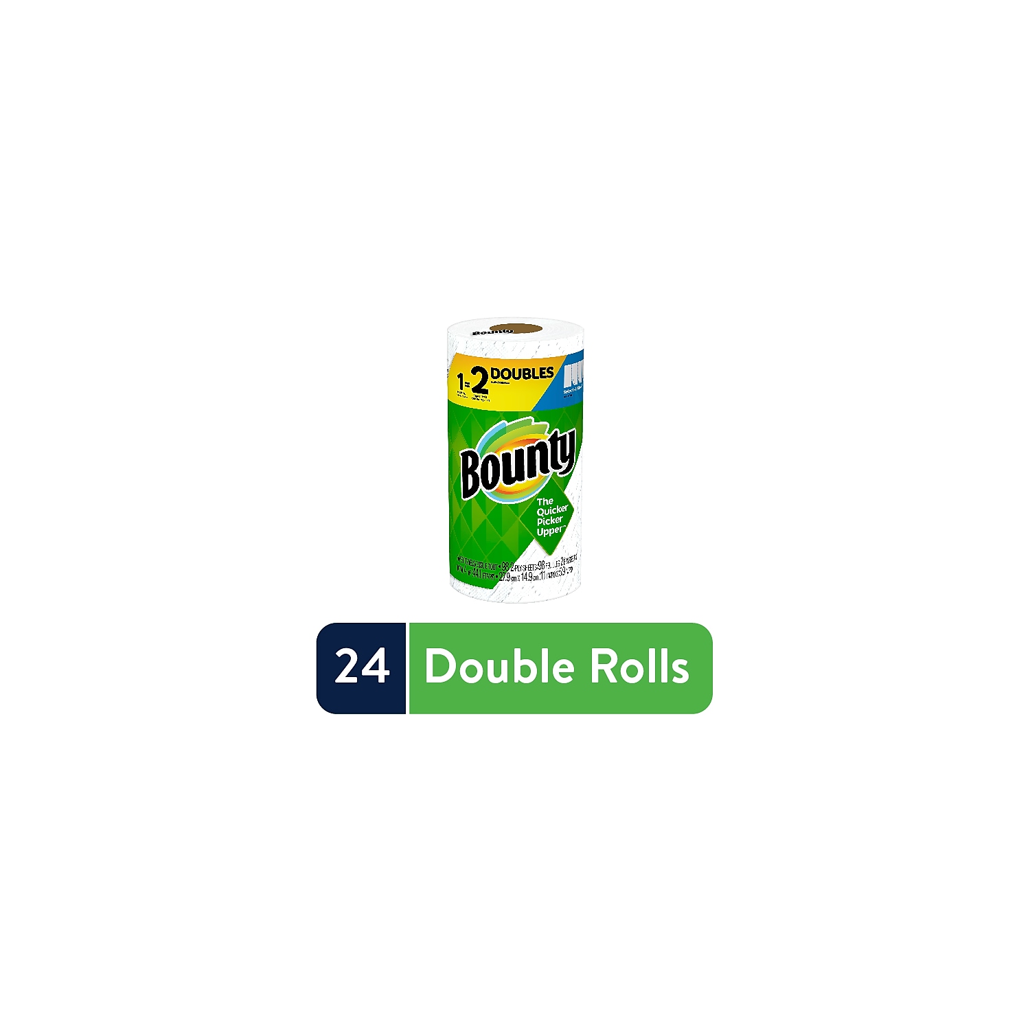 Bounty Select-A-Size Kitchen Rolls Paper Towel 2-Ply White 98 Sheets/Roll 24 Double Rolls/Carton