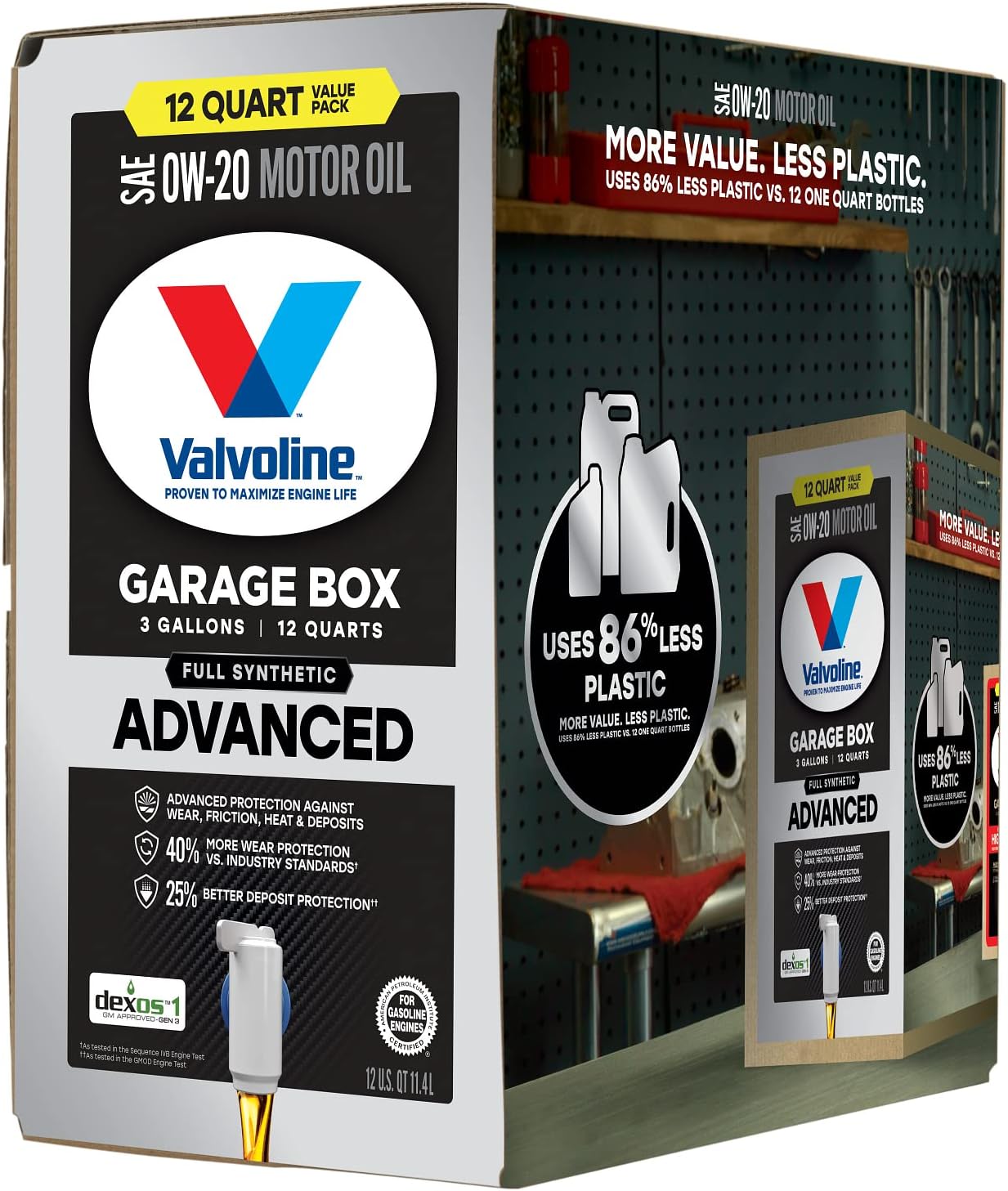 Valvoline Advanced Full Synthetic 0W-20 12 QT Garage Box