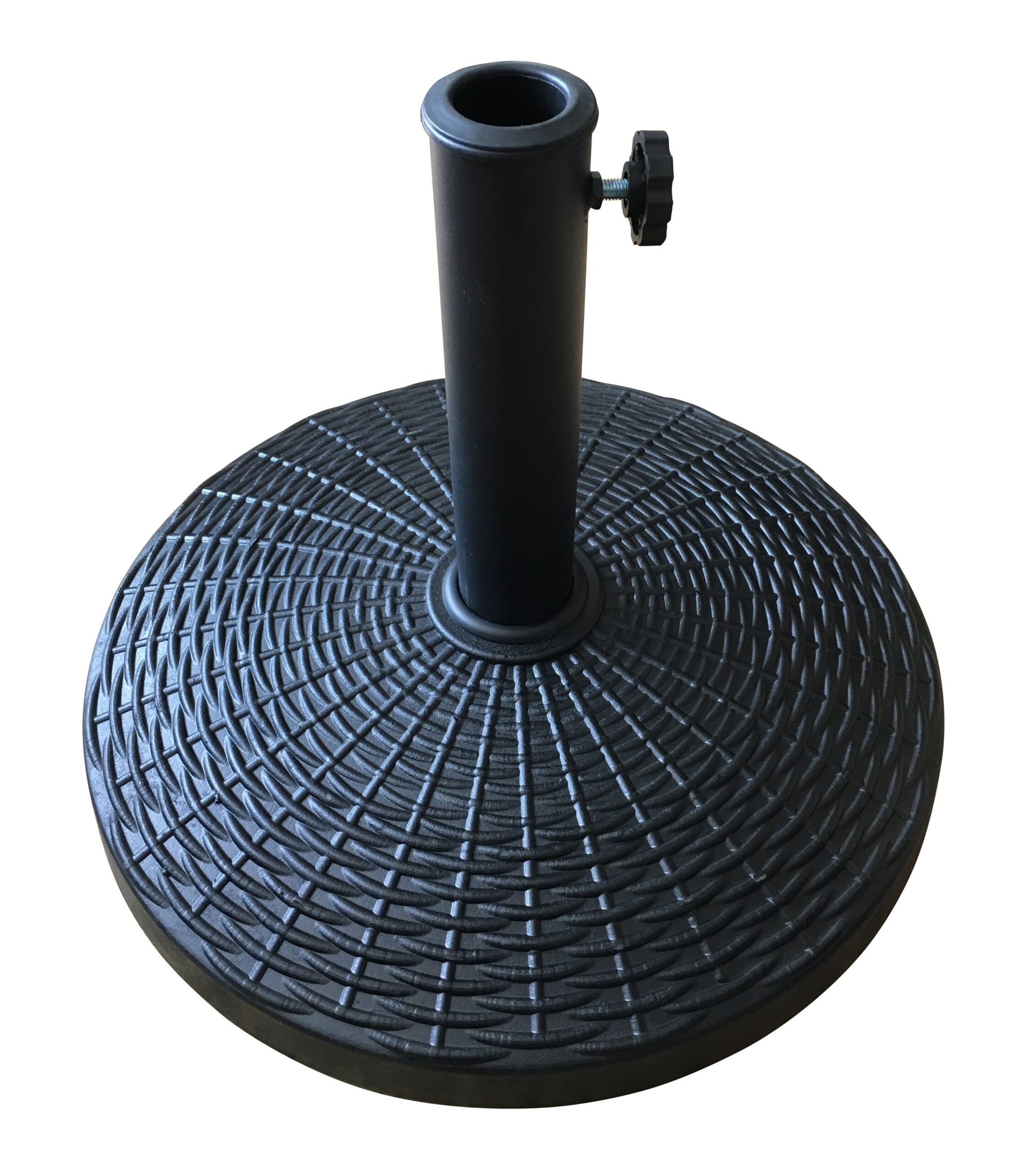 Mainstays 22 lbs Black Round Powder Coated Resin Patio Umbrella Base
