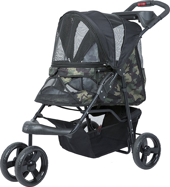 PETIQUE Razzberry Pet Stroller. Green Camo. One Size