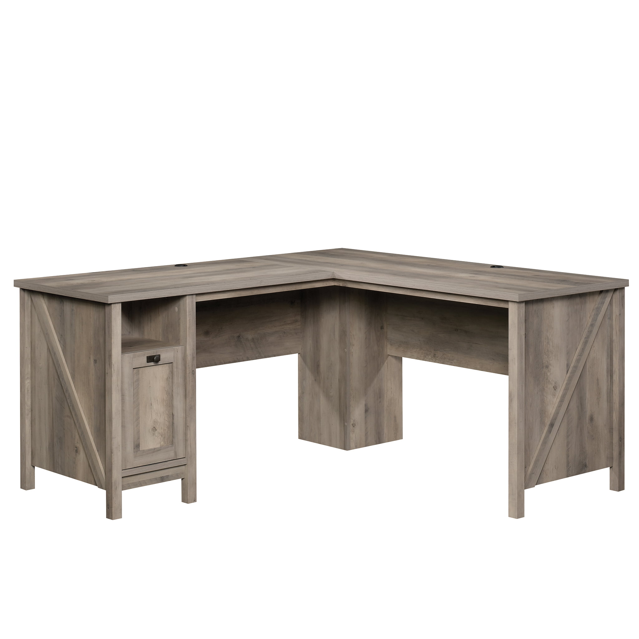 Better Homes & Gardens Modern Farmhouse L-Desk. Rustic Gray Finish