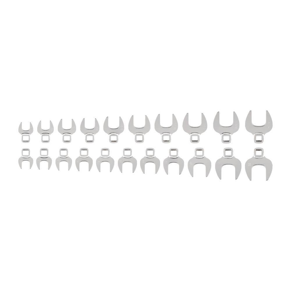 TEKTON WCF90601 1/2 in. Drive Crowfoot Wrench Set. 21-Piece (11/16 in. - 1-1/4 in.. 17 mm - 32 mm)