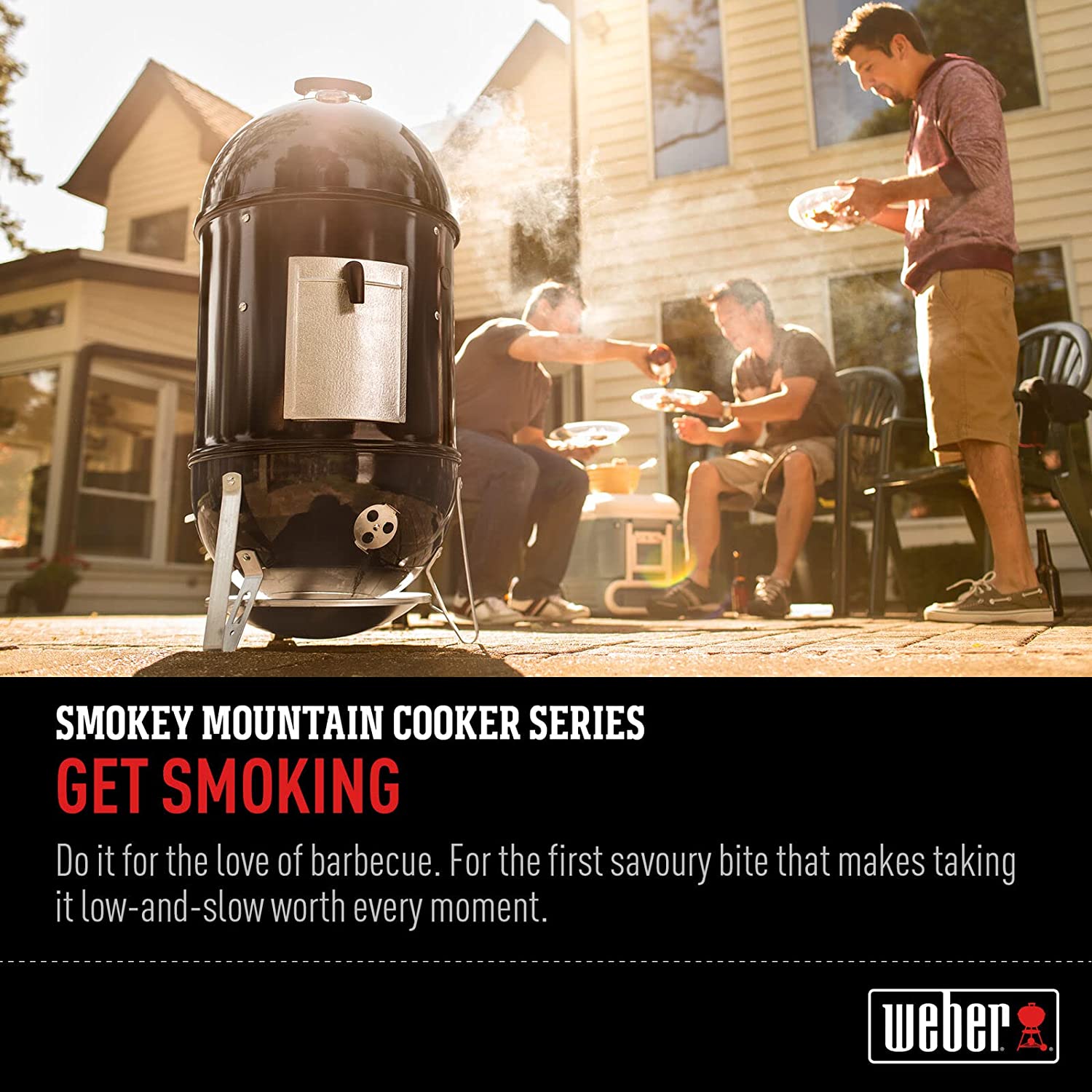 Weber 14-inch Smokey Mountain Cooker. Charcoal Smoker.Black