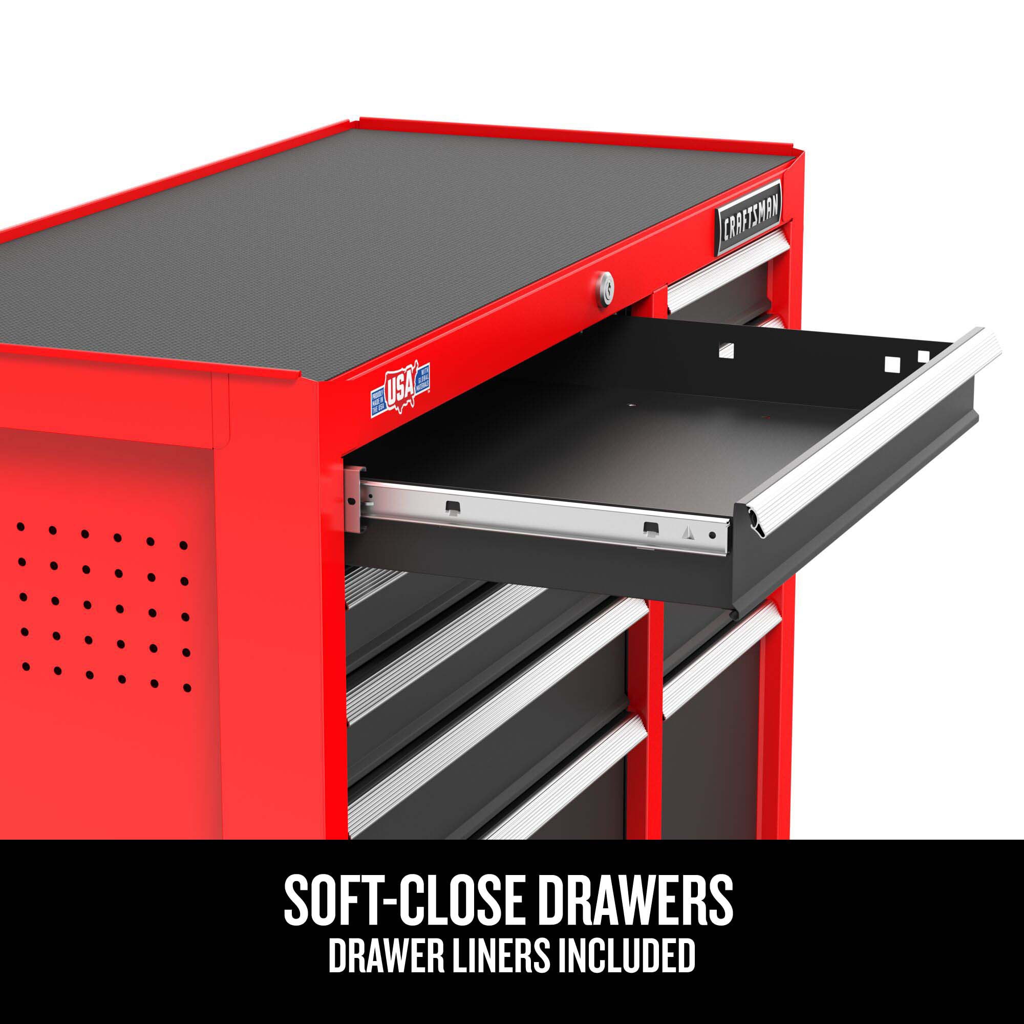 CRAFTSMAN 2000 Series 26-in W x 36.5-in H 5-Drawer Steel Rolling Tool Cabinet (Red)