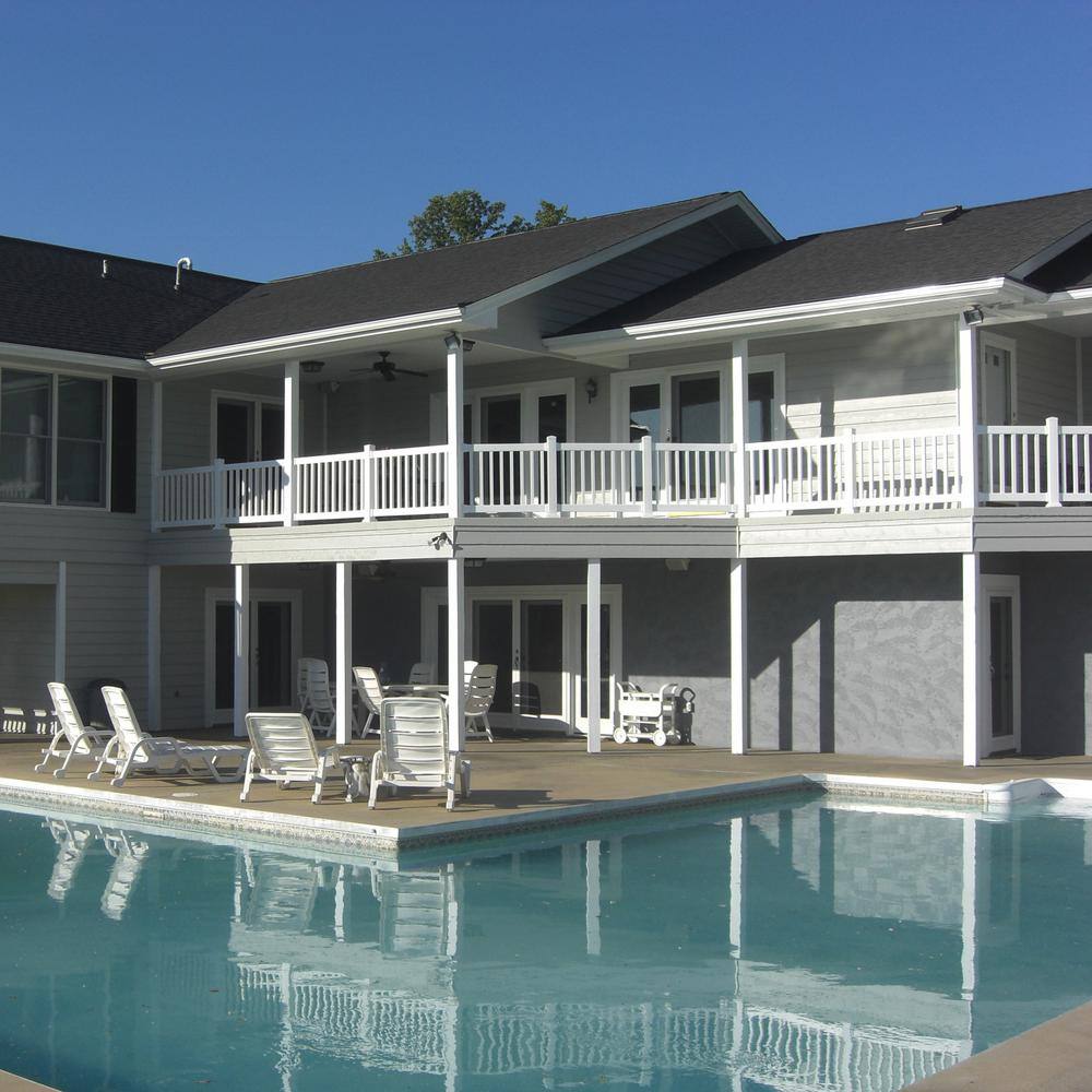 Weatherables White Vinyl Stair Railing Kit 3 ft. H x 8 ft. W