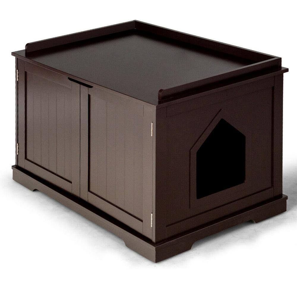 ANGELES HOME M65-8HW619CF 29.5 in. x 21 in. MDF Cat Litter Box