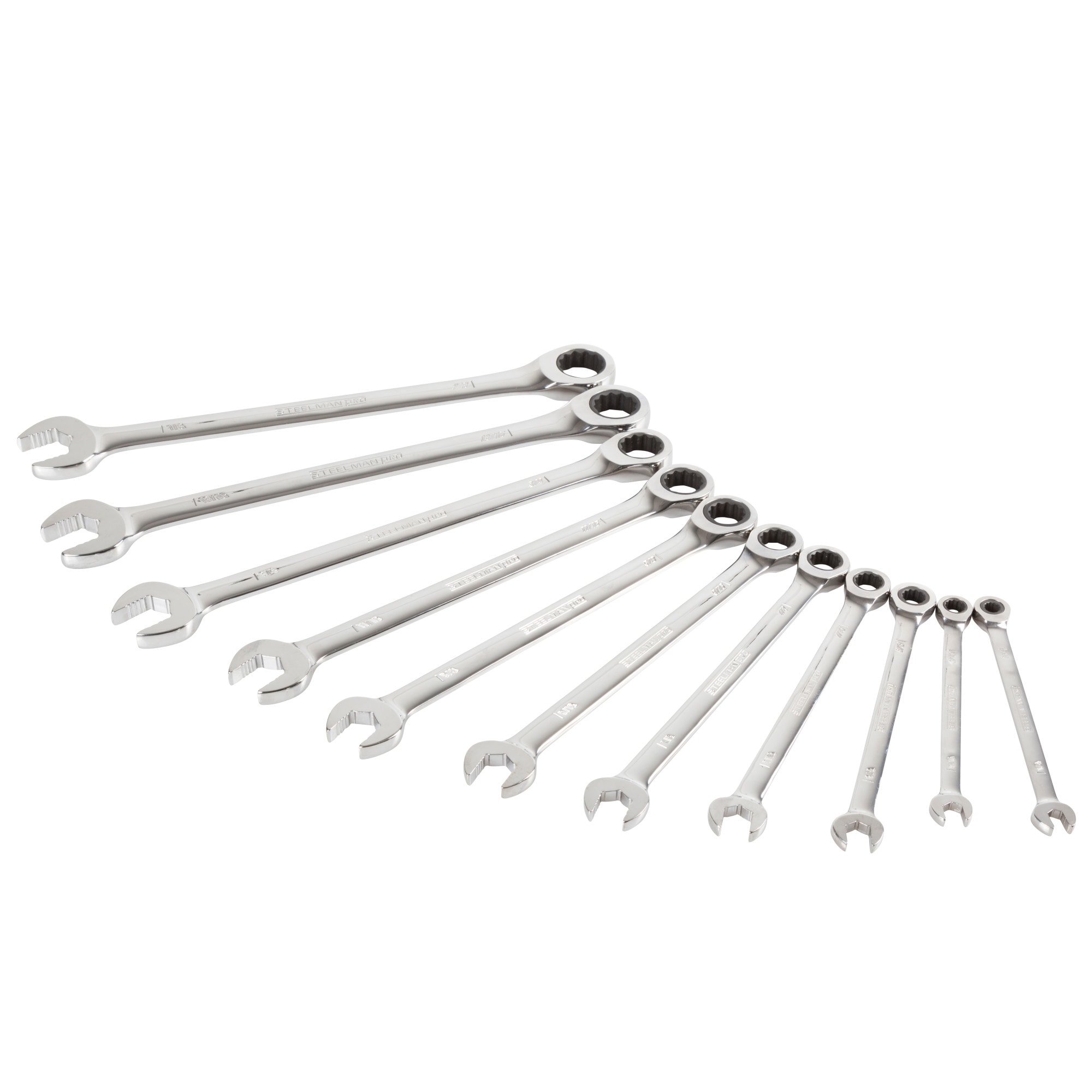 STEELMAN PRO 11-Piece Set Spline Standard (SAE) Ratchet Wrench