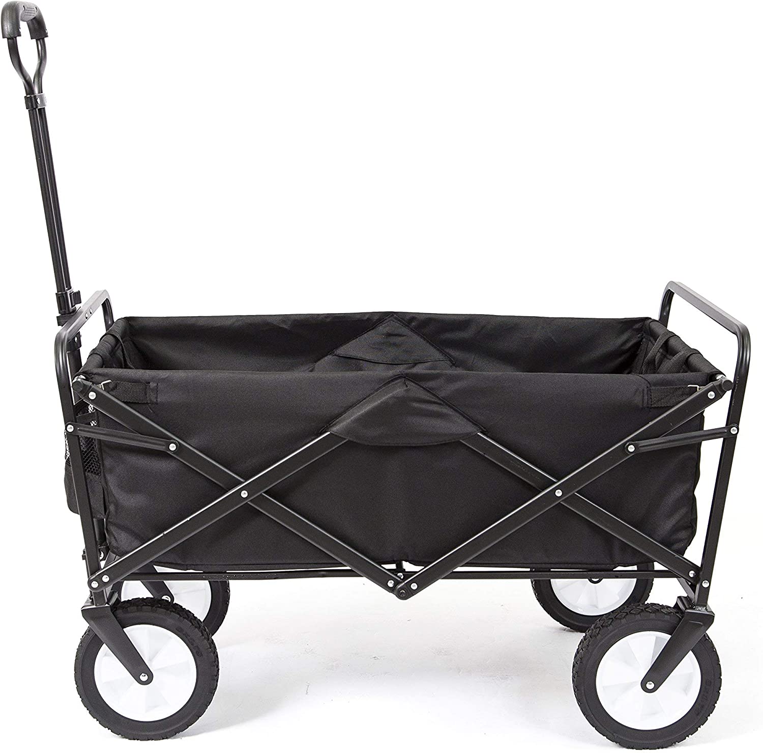 MacSports Collapsible Folding Outdoor Utility Wagon. Black