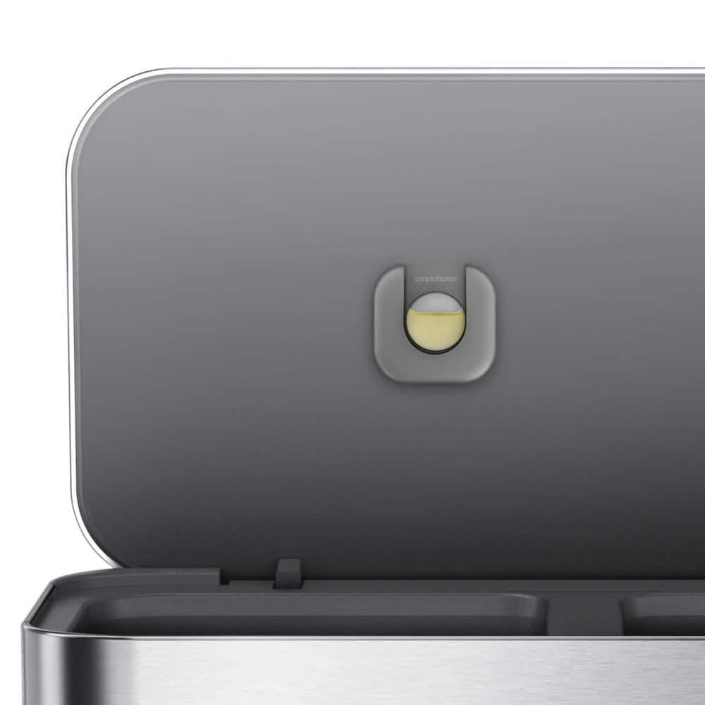 simplehuman CW2025 58Liter NanoSilver Clear Coat Brushed Stainless