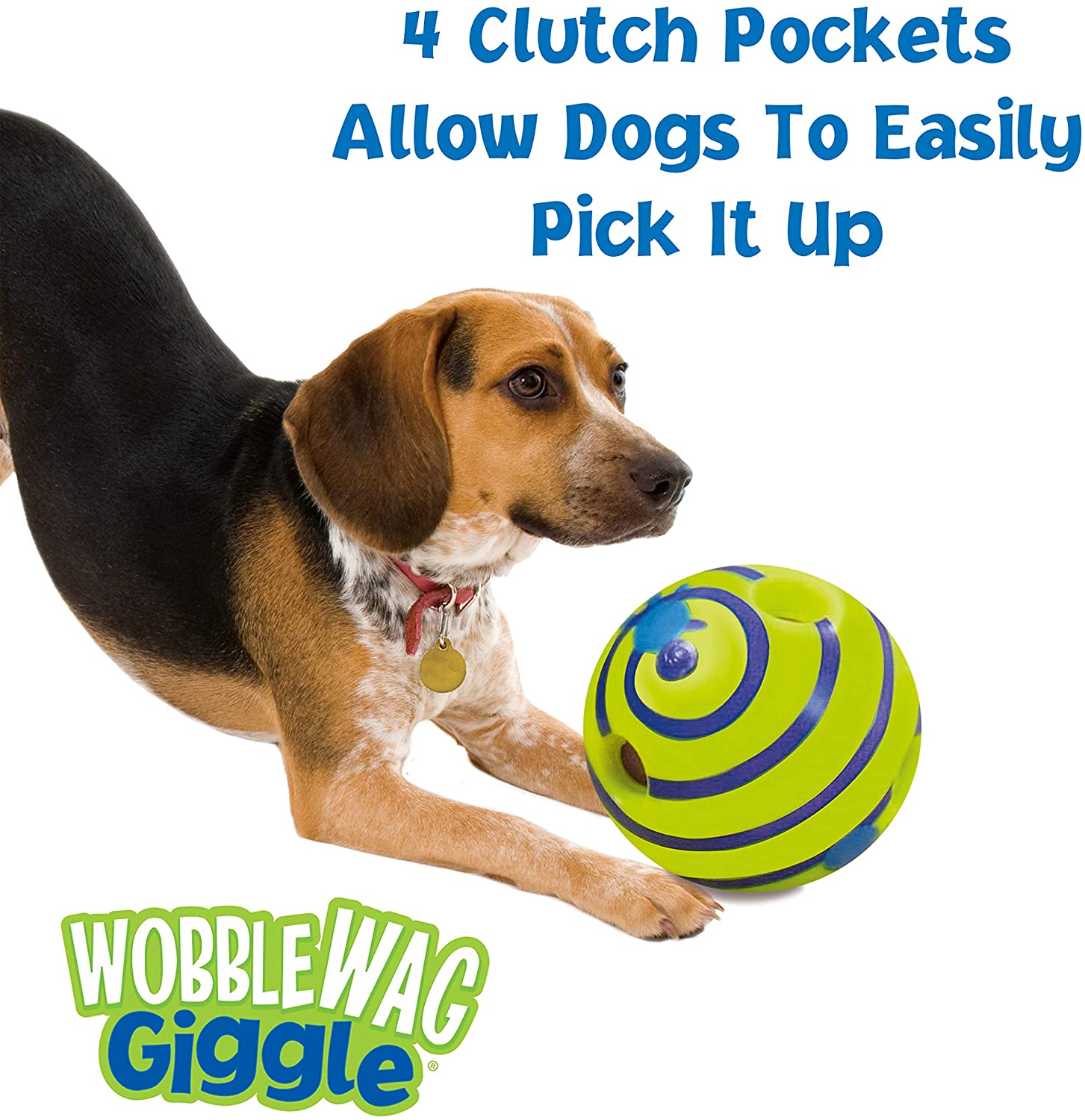 Wobble Wag Giggle Ball. Interactive Dog Toy