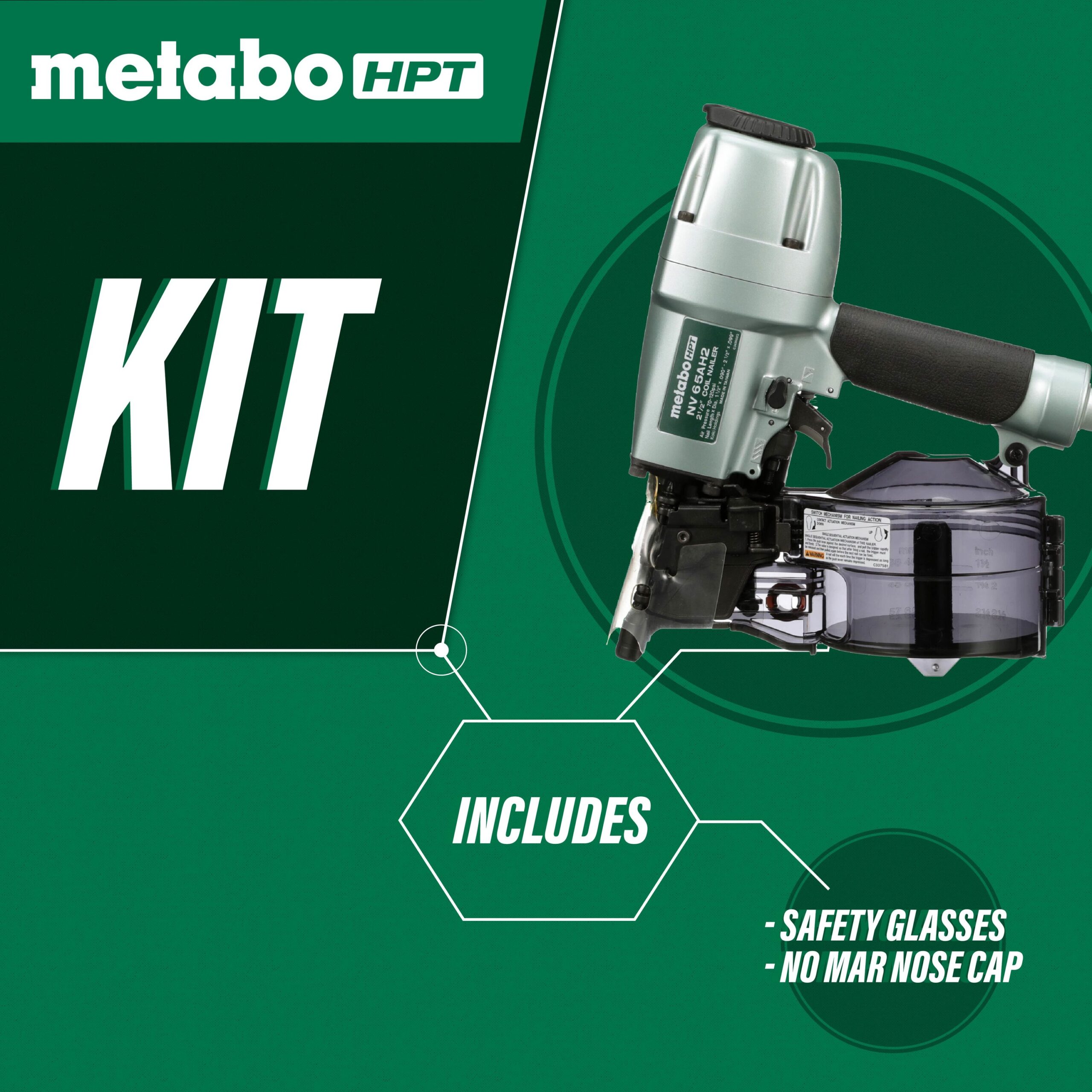 Metabo HPT 2.5-in 15-Degree Pneumatic Siding Nailer