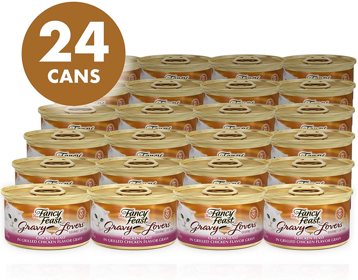 Purina Fancy Feast Gravy Wet Cat Food. Gravy Lovers Chicken Feast in Grilled Chicken Flavor Gravy - (24) 3 oz. Cans