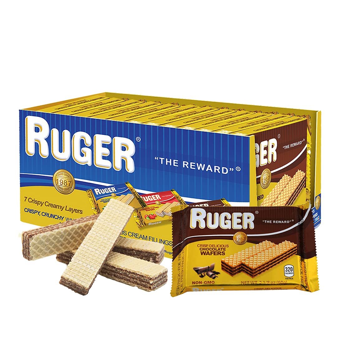 Ruger Wafers Austrian Wafers. Chocolate. 2.125 Ounce (Pack of 12)