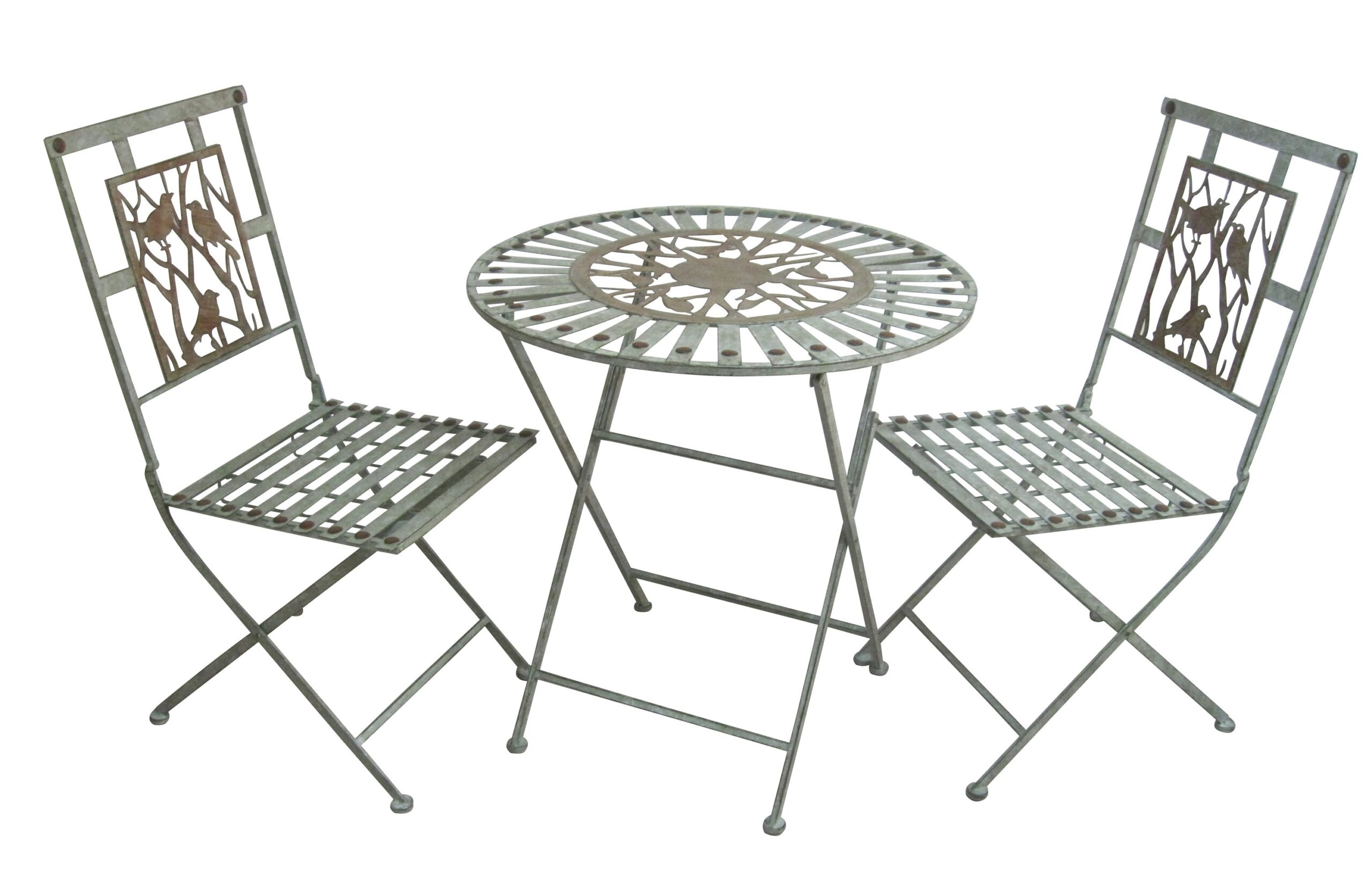 Alpine Corporation 3-Piece White Bistro Patio Set