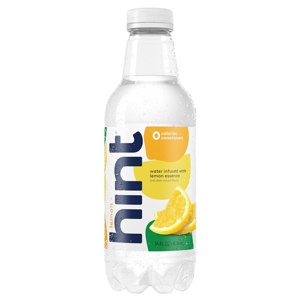 Hint Lemon Water Sparkling Water. 16 Fl Oz. 12 Pack Bottles