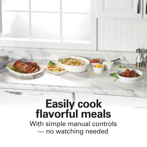 Hamilton Beach Slow Cooker. Large Capacity. Serves 7+. 6 Quarts. Red. 33666