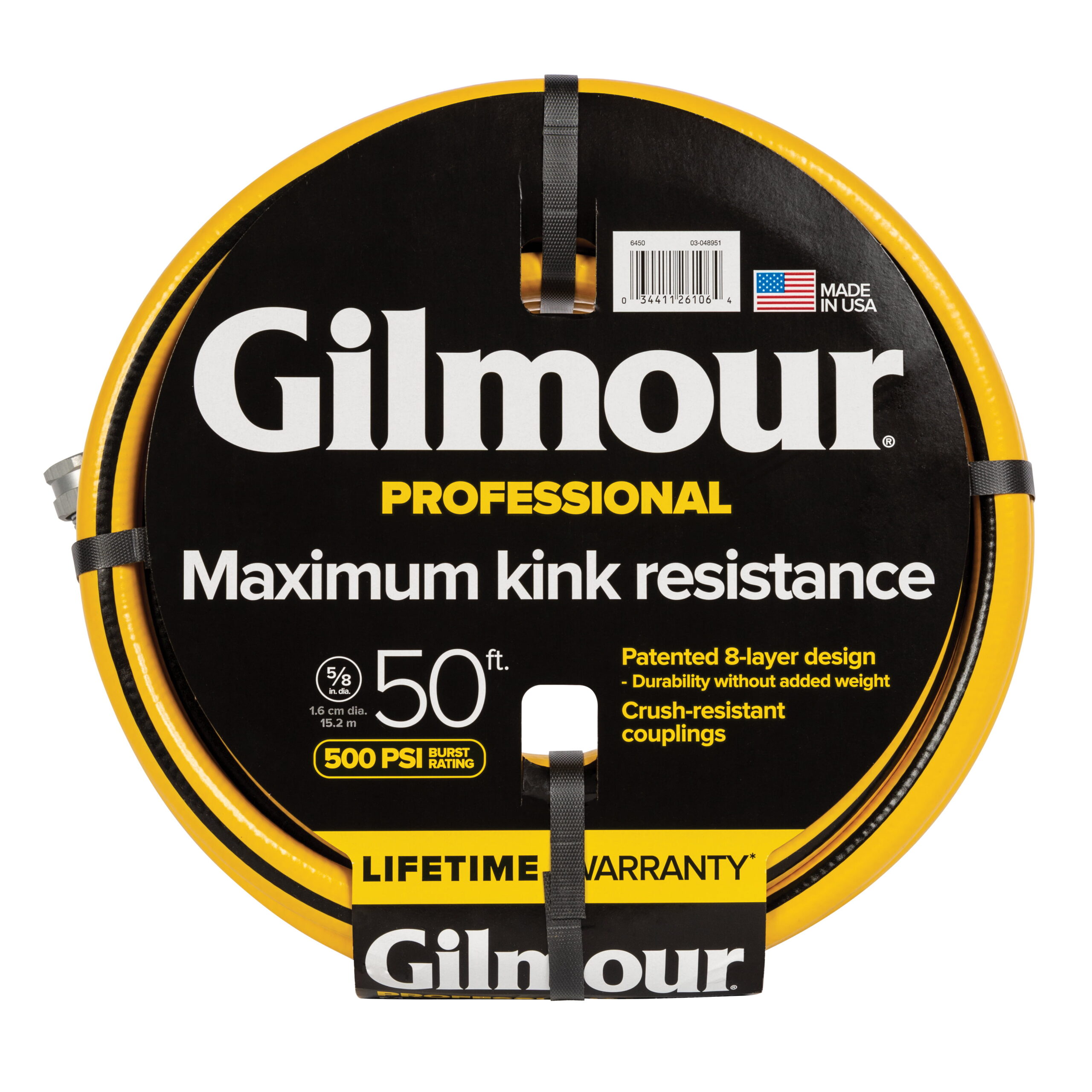 Gilmour 50ft Pro Hose. 5/8″ Diameter. Yellow. 1 Each. 864501-1020