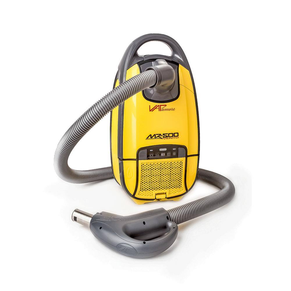Vapamore MR-500 Vento Bagged Corded HEPA Filter Multisurface Cleaning Canister Vacuum - Yellow