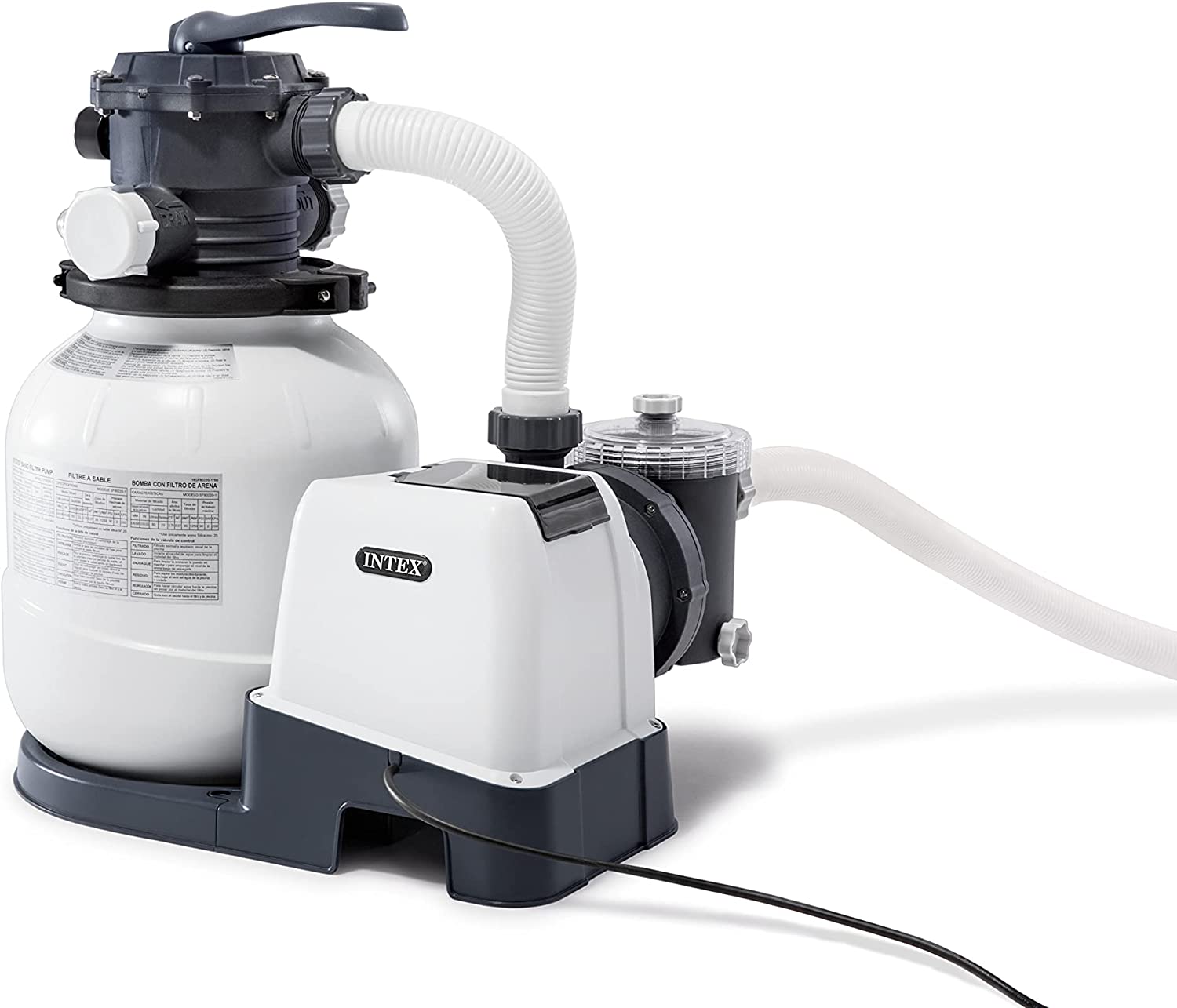 INTEX 26645EG SX2100 Krystal Clear Sand Filter Pump for Above Ground Pools. 12in