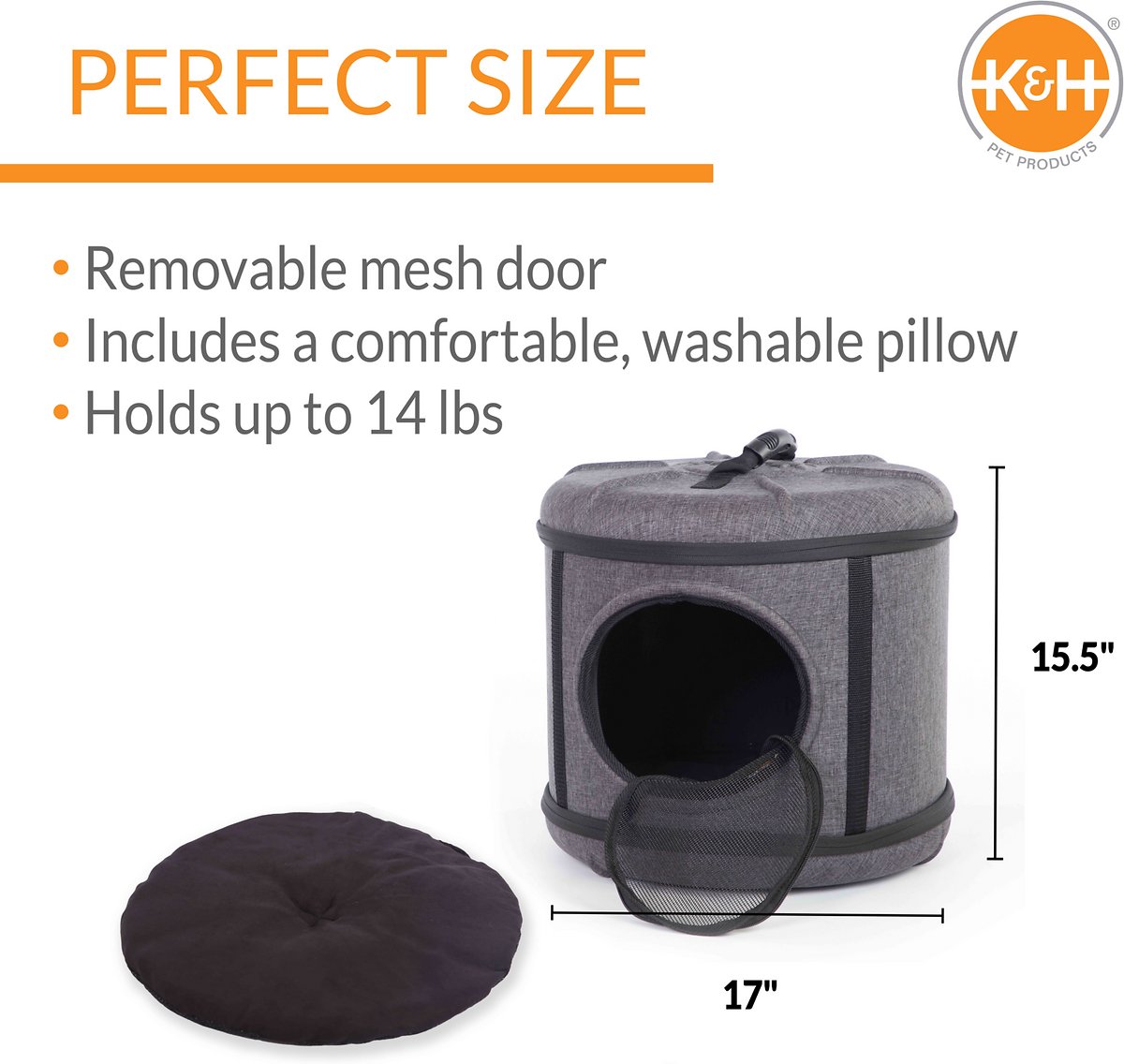 K&H Pet Products Mod Capsule Pet Carrier (Classy Gray)