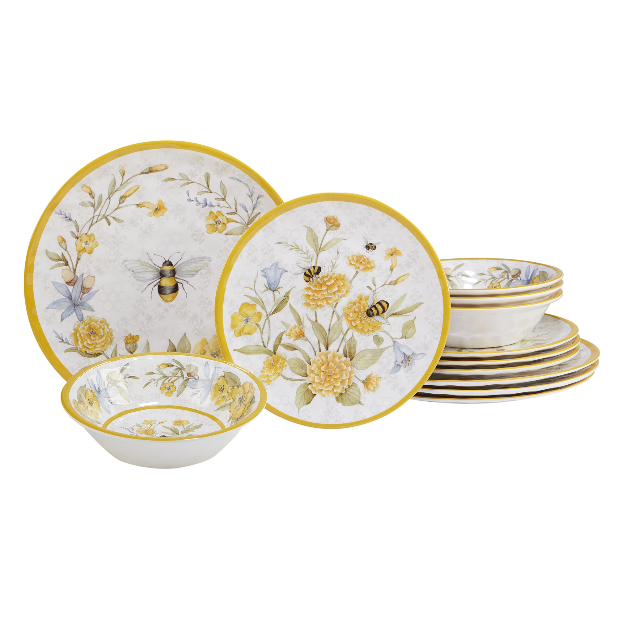 Certified International Bee Sweet 12 Pc Dinnerware Set