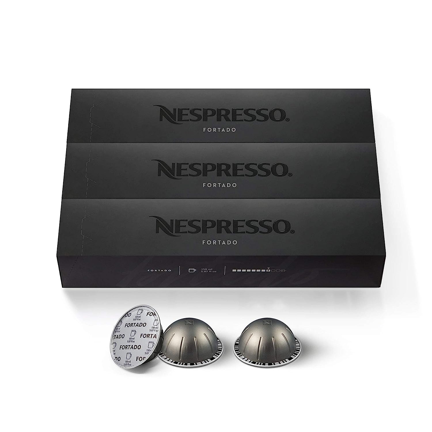 Nespresso Capsules VertuoLine. Fortado Gran Lungo Americano. Dark Roast Espresso Coffee. 10 Count (Pack of 3) Coffee Pods. Brews 5.0 Ounce (VERTUOLINE ONLY)