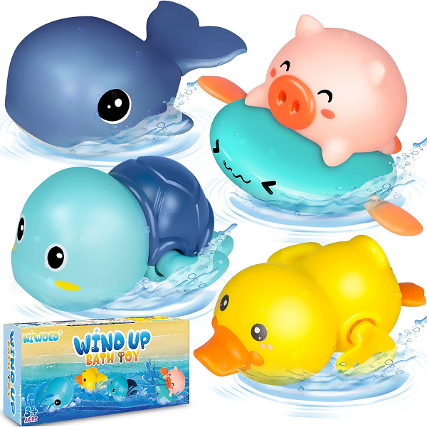 Niwoed Bath Swimming Pool Water Toys for Kids Birthday Gifts4 Pcs Set