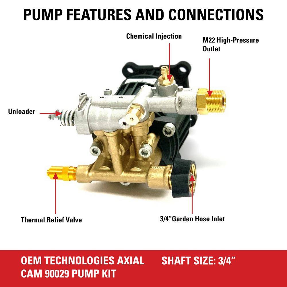 SIMPSON 90029 OEM Technologies Axial Cam Pump Kit 3400 PSI at 2.5 GPM Axial Cam Pump Kit