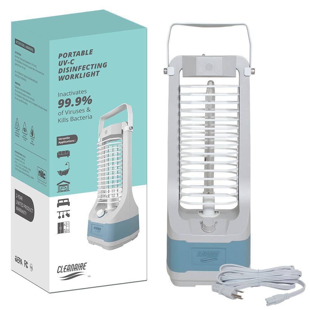 nVc 558011000 Cleanaire 15 in. Portable UV-C Disinfecting Work Light with Motion Sensors Adjustable Timer Alert Warning Function