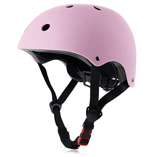 Adult Skateboard Bike Helmet for Women and Men. Lightweight Adjustable. Multi-Sport for Bicycle Cycling Skate Scooter (Pink. Large)