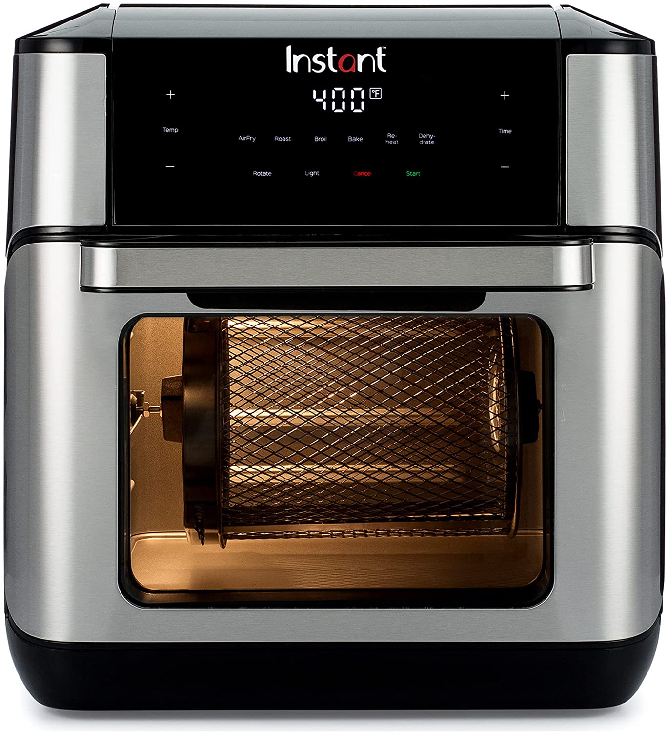 Instant Pot Vortex Plus 10-Quart Air Fryer. 7-in-1 Rotisserie and Convection Oven. Roast. Bake. Dehydrate and Warm. with EvenCrisp Technology. Free App with over 1900 Recipes. 1500W. Stainless Steel