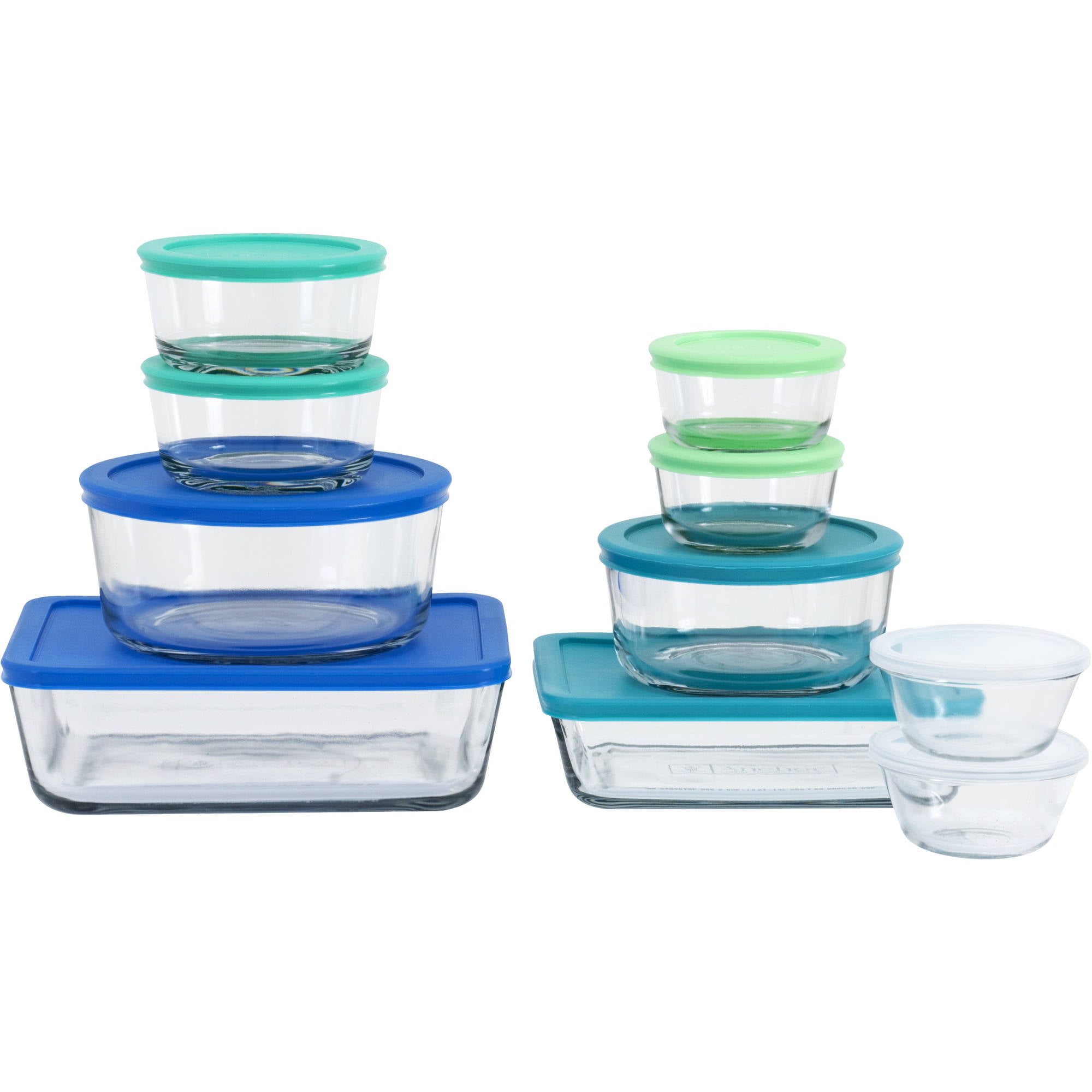 Anchor Hocking Bake and Store Clear Food Storage Glassware Set. 20-Piece Set