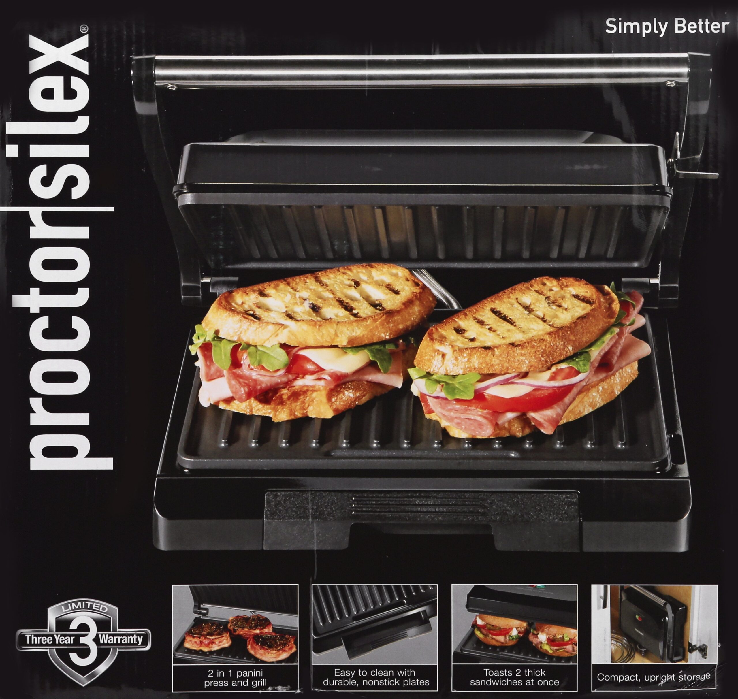 Hamilton Beach Proctor Silex Panini Press & Compact Grill