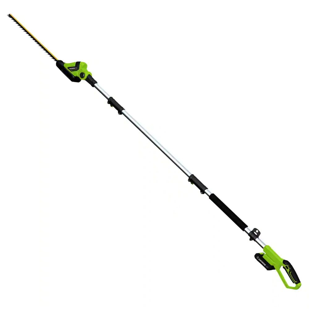 Earthwise LPHT12022 20 in. 20V Lithium-Ion Cordless Pole Hedge Trimmer - 2 Ah Battery and Charger Included