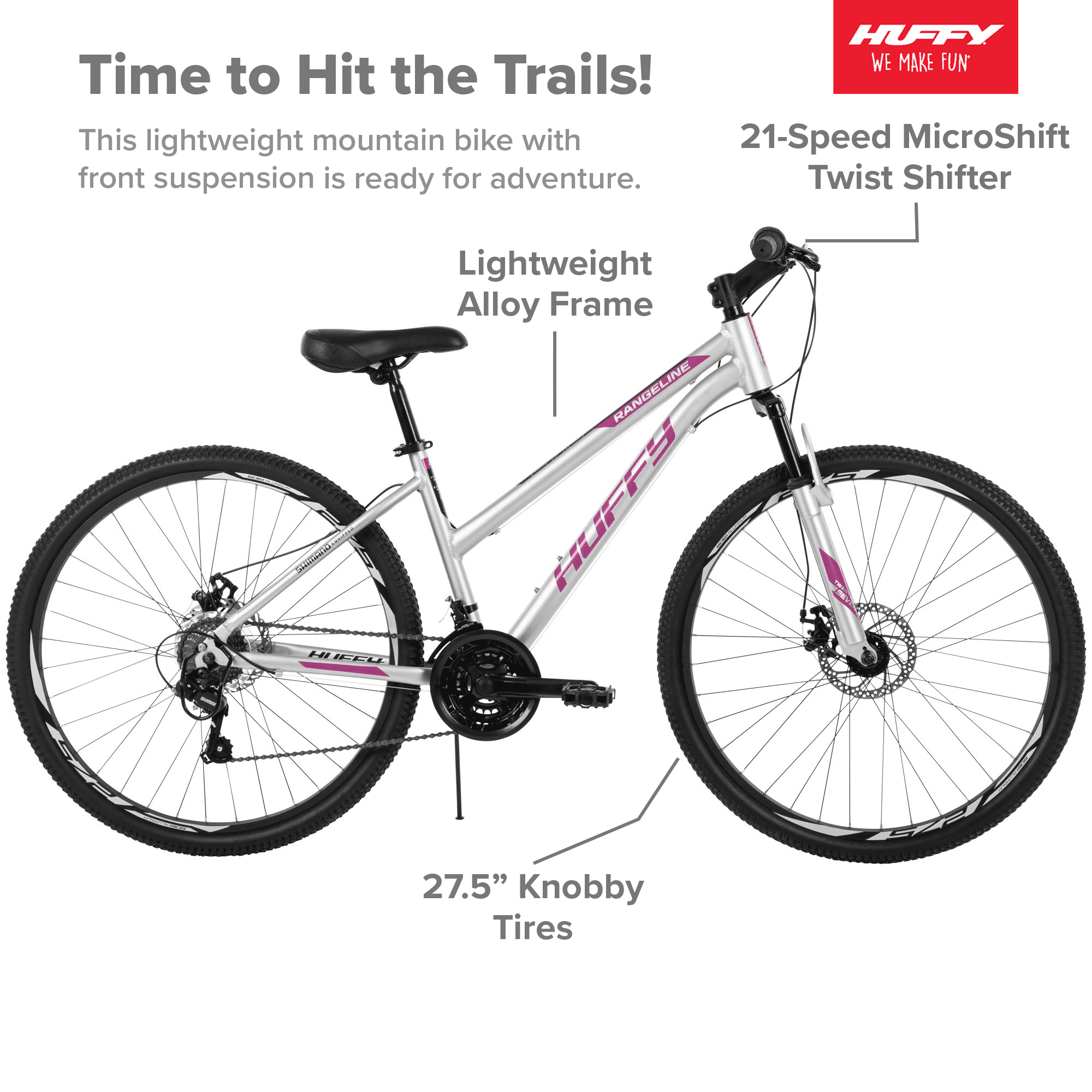 Huffy Rangeline Women's Mountain Bikes. 27.5 inch. Silver