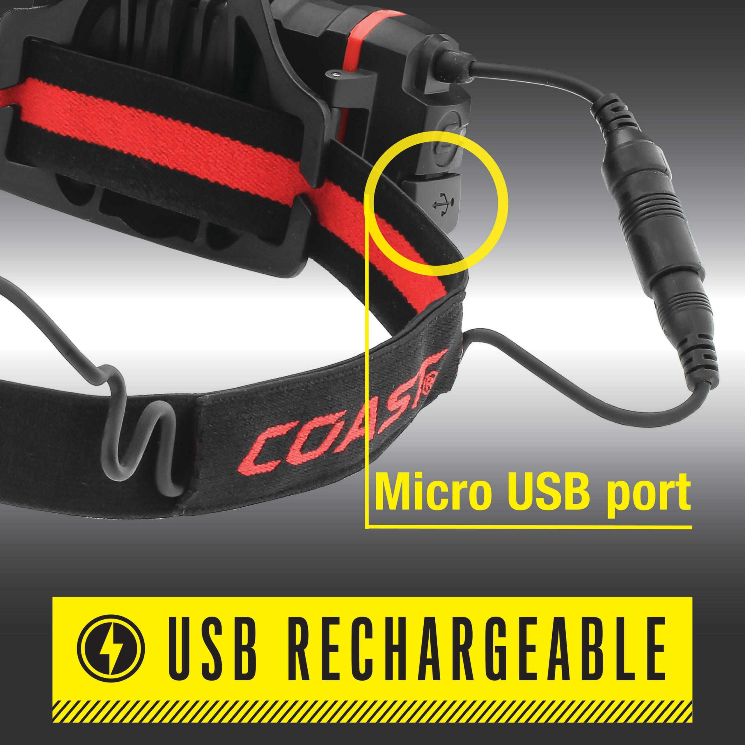 Coast Sportsman 800-Lumen LED Rechargeable Headlamp (Battery Included)