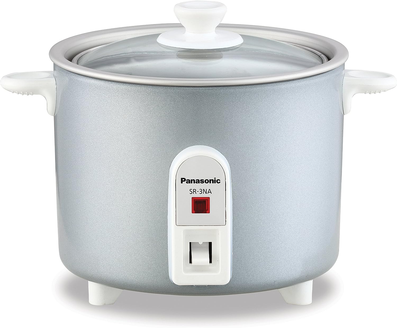 Panasonic Rice Cooker. Steamer & Multi-Cooker. 3-Cups (Cooked). 1.5-Cups (Uncooked). SR-3NAL – Silver