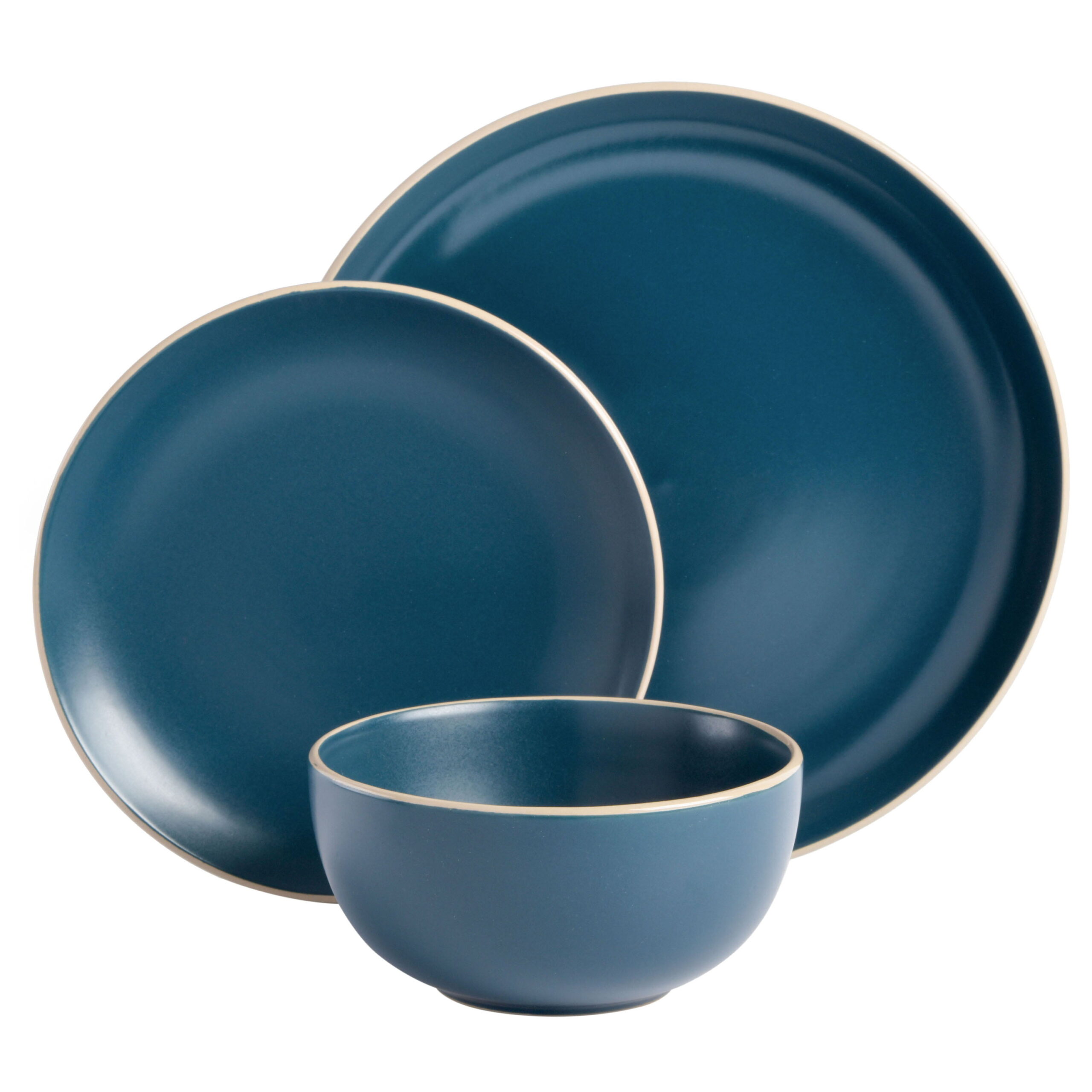 Better Homes & Gardens Zuri Matte Carbon Blue 12-Piece Dinnerware Set
