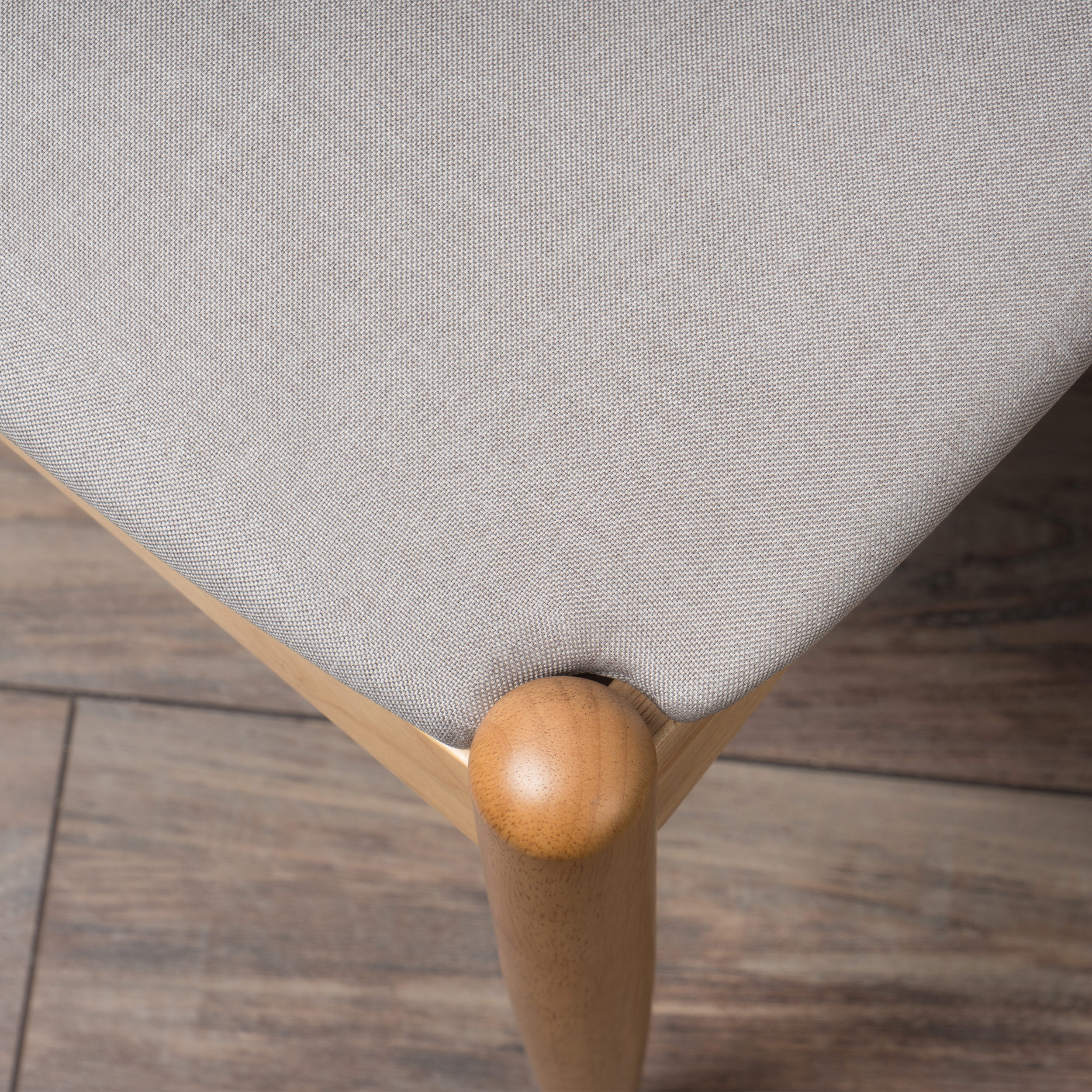 Noble House Eliza Indoor Mid-Century Modern Fabric Dining Chairs. Set of 2. Beige